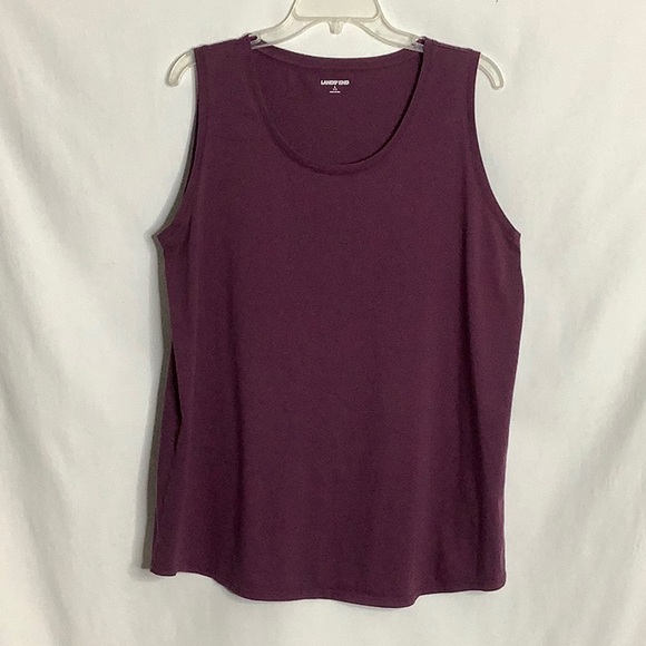 Lands' End Cotton Purple Tank Size L - Picture 9 of 9